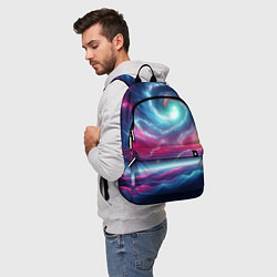 Рюкзак Spiral neon galaxy - ai art fantasy, цвет: 3D-принт — фото 2