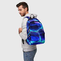 Рюкзак Объемные плиты в неоновом свечение, цвет: 3D-принт — фото 2