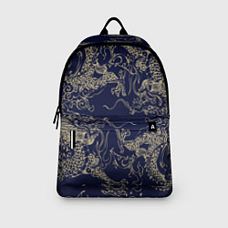 Рюкзак Золотые драконы на синем, цвет: 3D-принт — фото 2