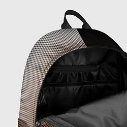 Рюкзак Чёрно-коричневый текстурный градиент пополам, цвет: 3D-принт — фото 2