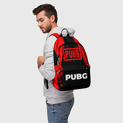 Рюкзак PUBG - red gradient по-центру, цвет: 3D-принт — фото 2