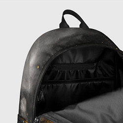 Рюкзак Золотистое сияние на черной текстуре, цвет: 3D-принт — фото 2