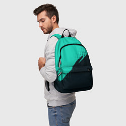Рюкзак Color black light blue, цвет: 3D-принт — фото 2