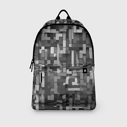 Рюкзак Серый геометричные полоски, цвет: 3D-принт — фото 2