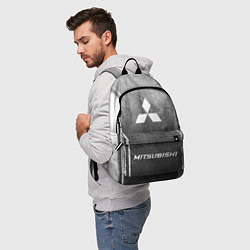 Рюкзак Mitsubishi - grey gradient по-центру, цвет: 3D-принт — фото 2