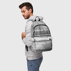 Рюкзак Twenty One Pilots - grey gradient посередине, цвет: 3D-принт — фото 2