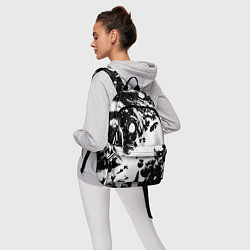 Рюкзак Белый с чёрной абстракцией, цвет: 3D-принт — фото 2