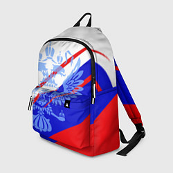 Рюкзак Герб на фоне цветов флага бело-сине-красный