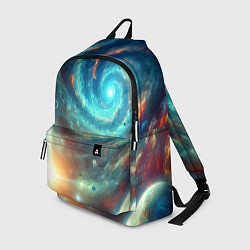 Рюкзак Неоновая спиралевидная галактика - нейросеть