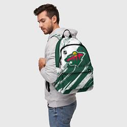 Рюкзак Миннесота Уайлд - зеленый и белый, цвет: 3D-принт — фото 2
