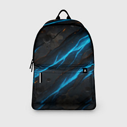 Рюкзак Камуфляж с неоновыми синими вставками, цвет: 3D-принт — фото 2