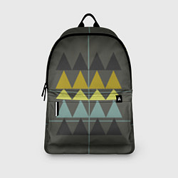 Рюкзак Абстрактный лес, геометрический с однотоном, цвет: 3D-принт — фото 2