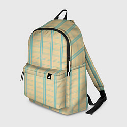 Рюкзак Color beige cage light blue stripes