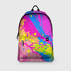 Рюкзак Яркая абстракция из розовых и голубых красок, цвет: 3D-принт — фото 2