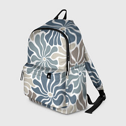 Рюкзак Цветы blue and beige pattern