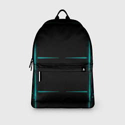 Рюкзак Color black blue stripes, цвет: 3D-принт — фото 2