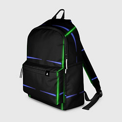 Рюкзак Color black green purple stripes