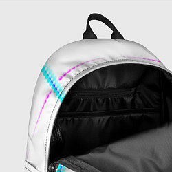 Рюкзак Color white blue pink stripes, цвет: 3D-принт — фото 2