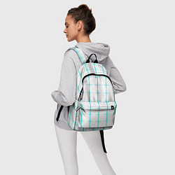 Рюкзак Color white light blue crosses, цвет: 3D-принт — фото 2