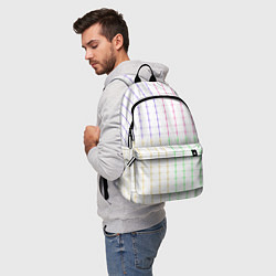 Рюкзак Color white multicolored stripes, цвет: 3D-принт — фото 2