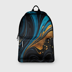 Рюкзак Сине-золотая абстракция, цвет: 3D-принт — фото 2