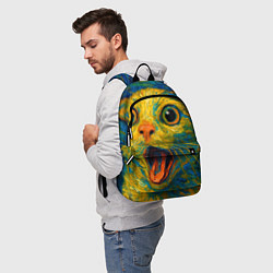 Рюкзак Мемный кот в стиле Ван Гога, цвет: 3D-принт — фото 2