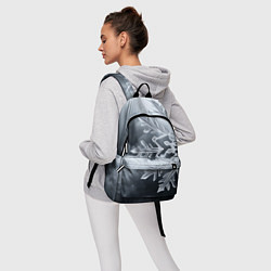 Рюкзак Снежинка на черно белое, цвет: 3D-принт — фото 2