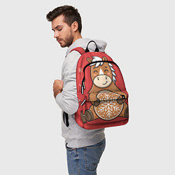 Рюкзак Новогодняя лошадка с печенькой, цвет: 3D-принт — фото 2