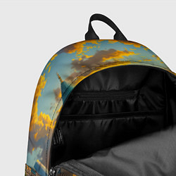 Рюкзак Баку сплетение эпох на закате, цвет: 3D-принт — фото 2