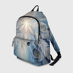 Рюкзак Ледяной перьевой орнамент со светом