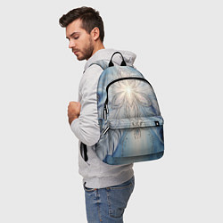 Рюкзак Ледяной перьевой орнамент со светом, цвет: 3D-принт — фото 2