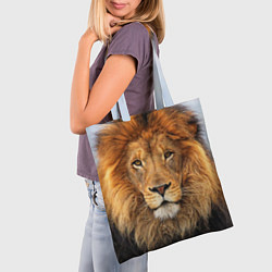Сумка-шопер Красавец лев, цвет: 3D-принт — фото 2
