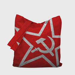 Сумка-шопер Флаг СССР: Серп и Молот, цвет: 3D-принт