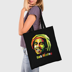 Сумка-шопер Bob Marley Smile, цвет: 3D-принт — фото 2