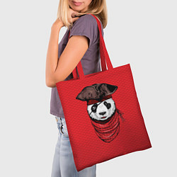 Сумка-шопер Панда пират, цвет: 3D-принт — фото 2