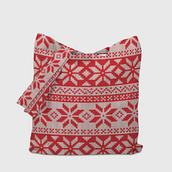 Сумка-шопер Красный свитер, цвет: 3D-принт