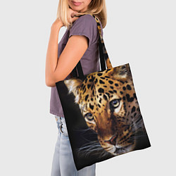 Сумка-шопер Глаза леопарда, цвет: 3D-принт — фото 2