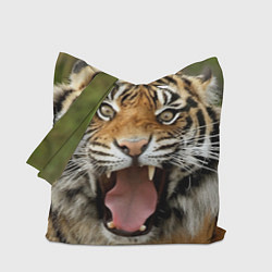 Сумка-шопер Удивленный тигр, цвет: 3D-принт