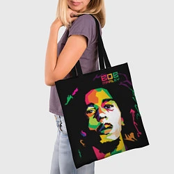 Сумка-шопер Боб Марли: фан-арт, цвет: 3D-принт — фото 2