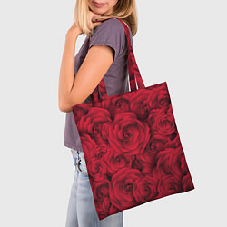 Сумка-шопер Красные розы, цвет: 3D-принт — фото 2