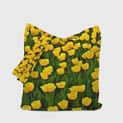 Сумка-шопер Жёлтые тюльпаны, цвет: 3D-принт
