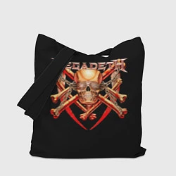 Сумка-шопер Megadeth: Gold Skull, цвет: 3D-принт