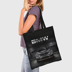 Сумка-шопер BMW серебро, цвет: 3D-принт — фото 2