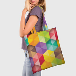 Сумка-шопер Цветные зонтики, цвет: 3D-принт — фото 2