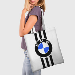 Сумка-шопер BMW: Black Strips, цвет: 3D-принт — фото 2