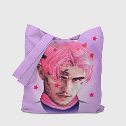 Сумка-шопер Lil Peep: Pink Edition, цвет: 3D-принт