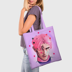 Сумка-шопер Lil Peep: Pink Edition, цвет: 3D-принт — фото 2