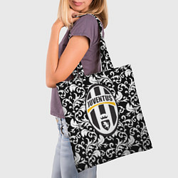 Сумка-шопер FC Juventus: Floral Logo, цвет: 3D-принт — фото 2