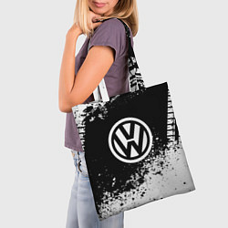Сумка-шопер Volkswagen: Black Spray, цвет: 3D-принт — фото 2