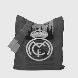 Сумка-шопер FC Real Madrid: Grey Abstract, цвет: 3D-принт